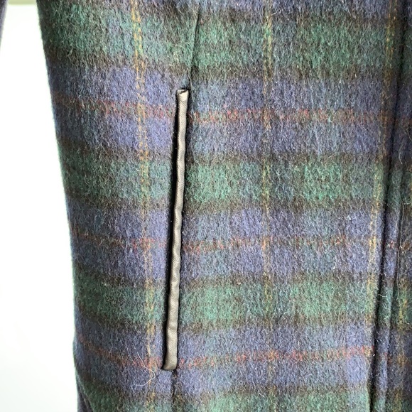 Blue and green tartan structured jacket - Picture 8 of 9